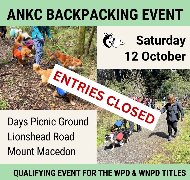 Backpacking event - 12 October