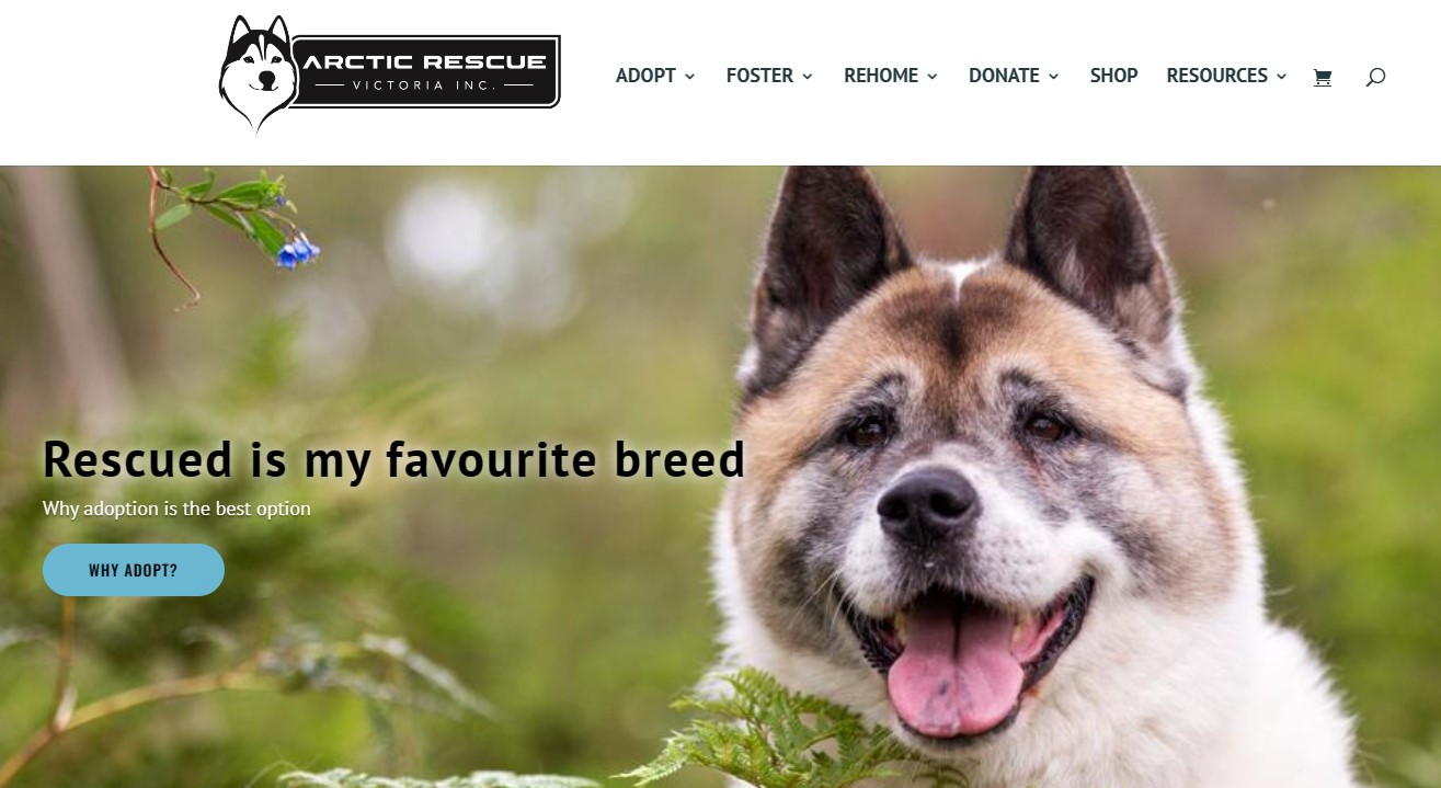 Arctic Rescue Victoria website home page